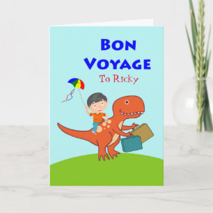 Schattigee Bon Voyage voor Kinderen, Jongen op Din Kaart
