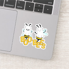 Schattigee Boo Bijen Grappig Halloween Contour Cus Sticker