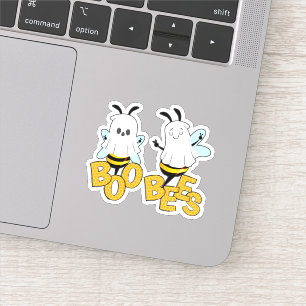 Schattigee Boo Bijen Grappig Halloween Contour Cus Sticker