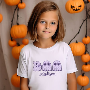 Schattigee Boo Ghost Halloween aangepaste naam of  T-shirt