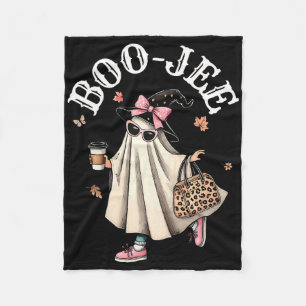 Schattigee Boo Jee Ghost Halloween Leopard Ghost C Fleece Deken