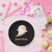 Schattigee Boo-tiful Halloween Ghost Art Papieren Bordje (Feest)