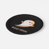 Schattigee Boo-tiful Halloween Ghost Art Papieren Bordje (Gekanteld)
