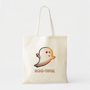 Schattigee Boo-tiful Halloween Ghost Art Tote Bag