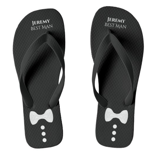 Schattigee boog Stropdas & Buttonnen zwart beste m Teenslippers (Voetbed)