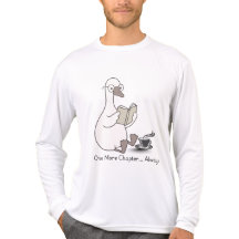 Schattigee Bookish Duck Reading met Coffee T shirt