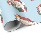 Schattigee Bookish Santa Claus Cadeaupapier (Rol Hoek)