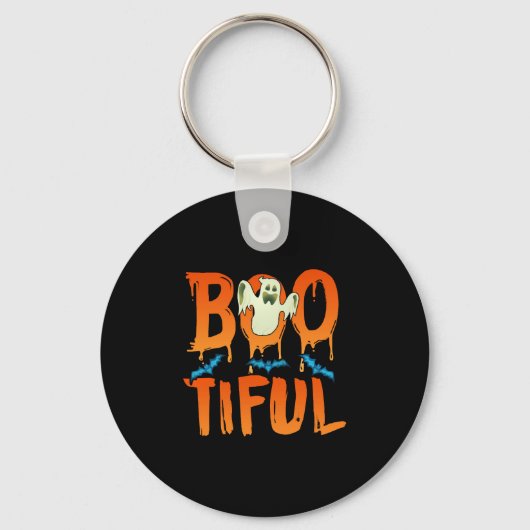 Schattigee Bootiful Ghost Bootiful Grappig Mooie P Sleutelhanger (Voorkant)