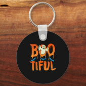 Schattigee Bootiful Ghost Bootiful Grappig Mooie P Sleutelhanger (Voorkant)
