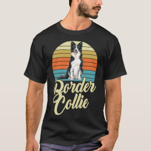 Schattigee Border Collie Dog Retro T-shirt