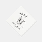 Schattigee Border Collie Hond bruiloft Servet (Hoek)