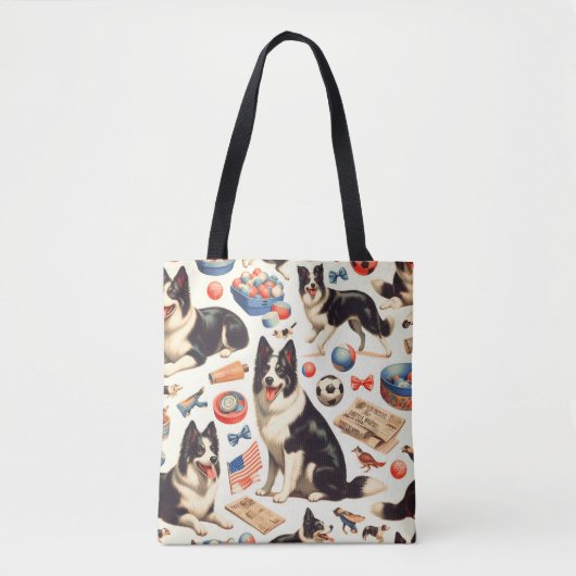  Schattigee Border Collie Illustratie Draagtas (Voorkant)