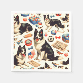  Schattigee Border Collie Illustratie Servet