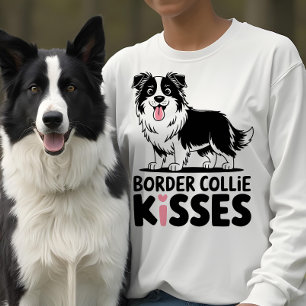 Schattigee Border Collie Kust Cartoon Puppy Honden Trui