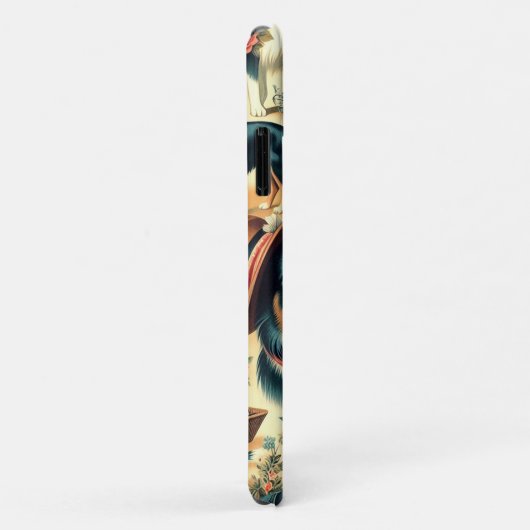 Schattigee Border Collie naadloos Case-Mate iPhone Case (Achterkant/rechts)