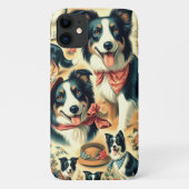 Schattigee Border Collie naadloos Case-Mate iPhone Case (Achterkant)