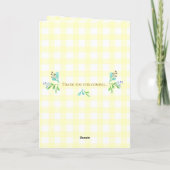 Schattigee Bos Leeuwen Dansen Salsa Geel Gingham (Achterkant)