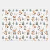 Schattigee bosdieren eekhoorns in de winter inpakpapier vel (Voorkant)