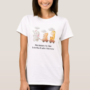 Schattigee bosdieren mama wordt Baby shower T-shirt