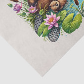 Schattigee bosdieren ontkoppelingsbever tissuepapier (Detail)