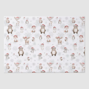 Schattigee bosdieren Winter Wonderland Decoupage Tissuepapier