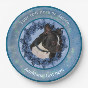 Schattigee Boston Terrier gepersonaliseerde partij Papieren Bordje