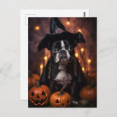 Schattigee Boston Terrier Halloween Briefkaart (Voorkant / Achterkant)