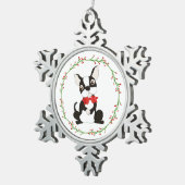 Schattigee Boston Terrier Ornament Kerst (Rechts)