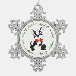 Schattigee Boston Terrier Ornament Kerst