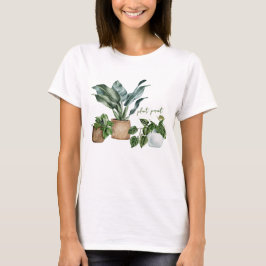 Schattigee botanische groen Plant Ouder T-shirt