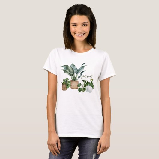 Schattigee botanische groen Plant Ouder T-shirt (Voorkant volledig)