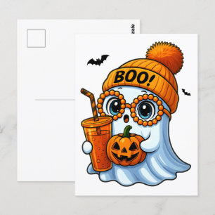 Schattigee Boujee Ghost Halloween Spooky Chic Ae Briefkaart