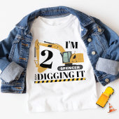 Schattigee bouw Digger Truck 2e Verjaardagsfeest Kinder Shirts