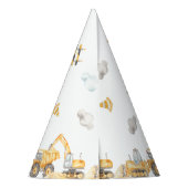 Schattigee bouwwagens feesthoedjes (Achterkant)