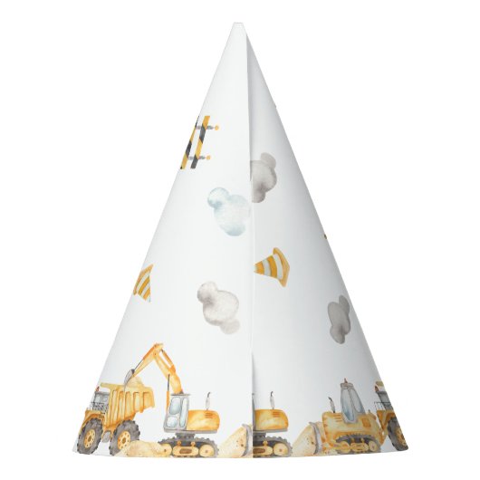 Schattigee bouwwagens feesthoedjes (Achterkant)