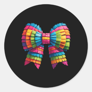 Schattigee Bow Coquette Funny Cinco De Mayo Meisje Ronde Sticker