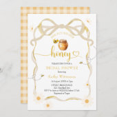 Schattigee Bow Daisy Bee Bride naar Bee Bridal Kaart (Voorkant / Achterkant)