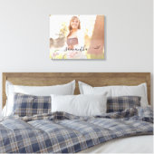 Schattigee Bow Handtekening Naam Foto Canvas Afdruk (Insitu (Slaapkamer))