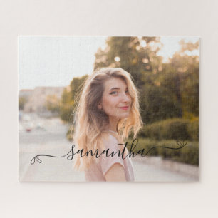 Schattigee Bow Handtekening Naam Foto Legpuzzel