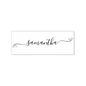 Schattigee Bow Handtekening Naam Lang Rubberstempel (Afrduk)