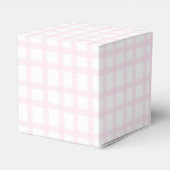 Schattigee Bow Pastel Pink Gingham Baby shower Bedankdoosjes (Achterkant)