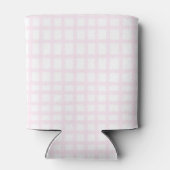Schattigee Bow Pastel Pink Gingham Personaliseren Blikjeskoeler (Achterkant)