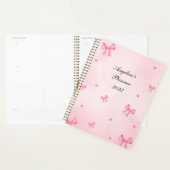 Schattigee Bow Print gepersonaliseerde planner (Display)