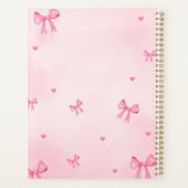 Schattigee Bow Print gepersonaliseerde planner (Achterkant)
