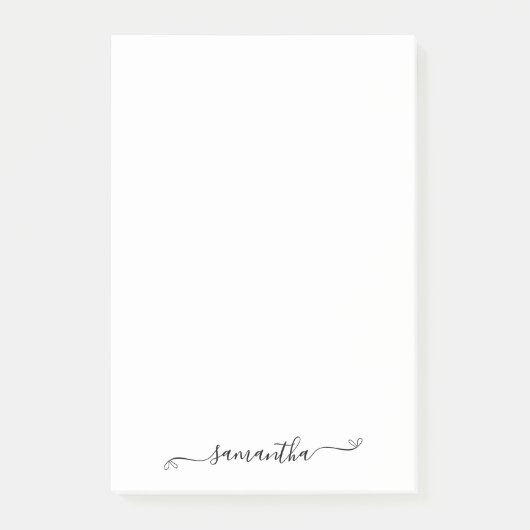 Schattigee Bow Signature Name Post-it® Notes (Voorkant)