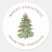 Schattigee Bows Kerstboom met Gift Label Stickers (Voorkant)