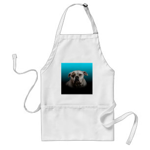 Schattigee Boxer Dog w Blue Black Gradient achterg Standaard Schort