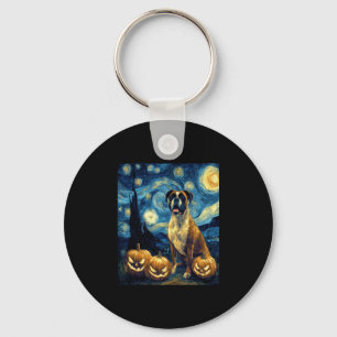 Schattigee Boxer Halloween Jack O Lantern Pumpkin Sleutelhanger