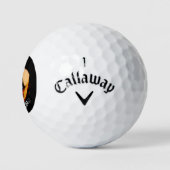 Schattigee Boxer Mama Hond Foto Paw Prints Golfballen (Logo)