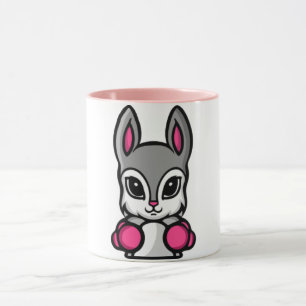 Schattigee Boxing Rabbit Cartoon Coffee Mok